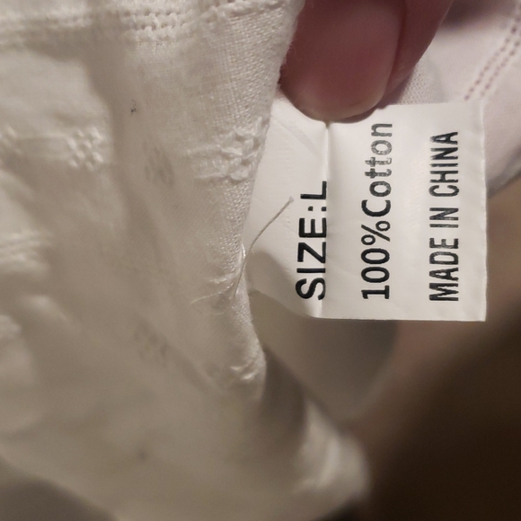 ♥️New boutique white lace slicing Cotton top - Picture 11 of 12